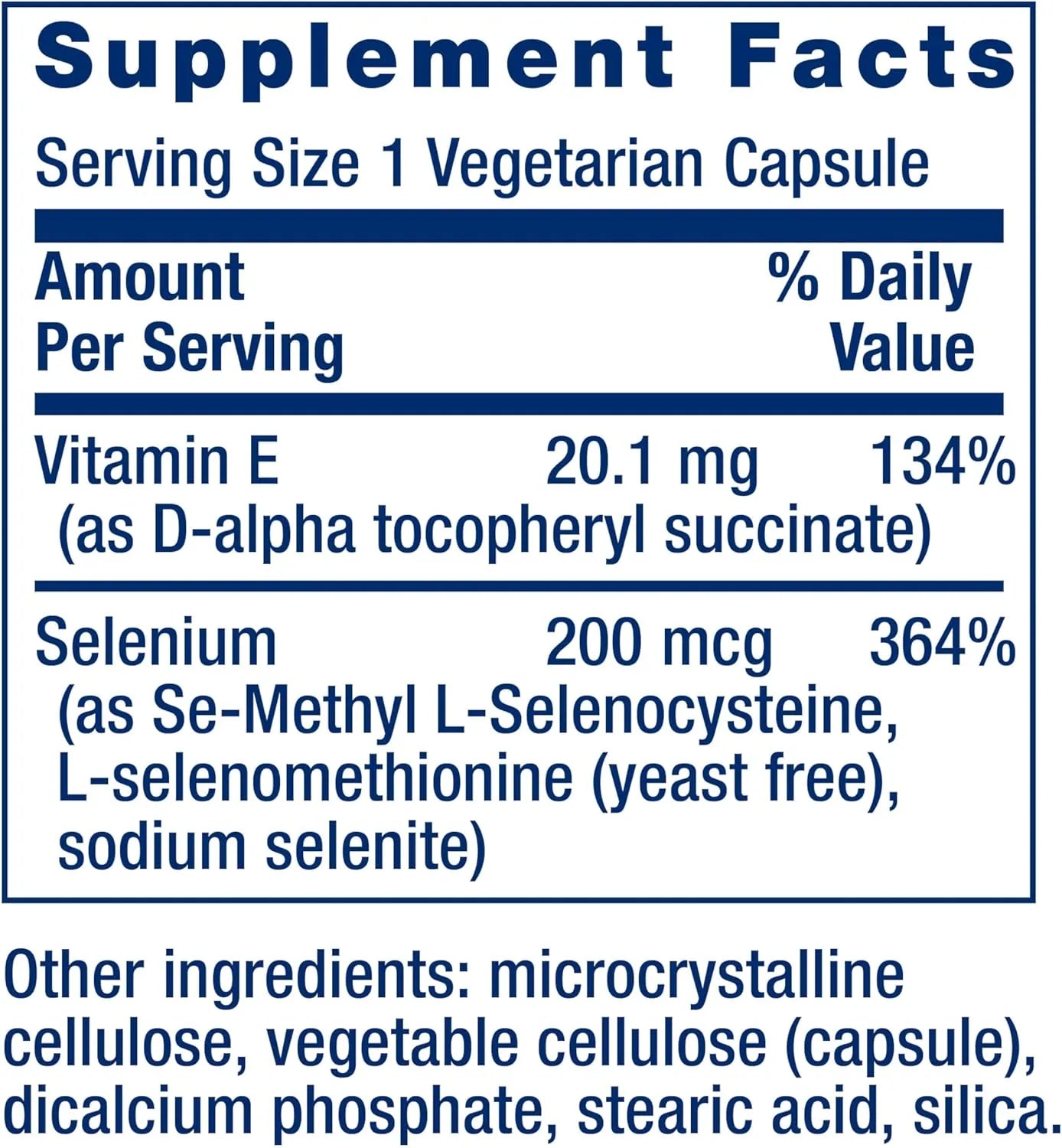 Life Extension Super Selenium Complex 200 mcg & Vitamin E, 100 Vegetarian Capsules