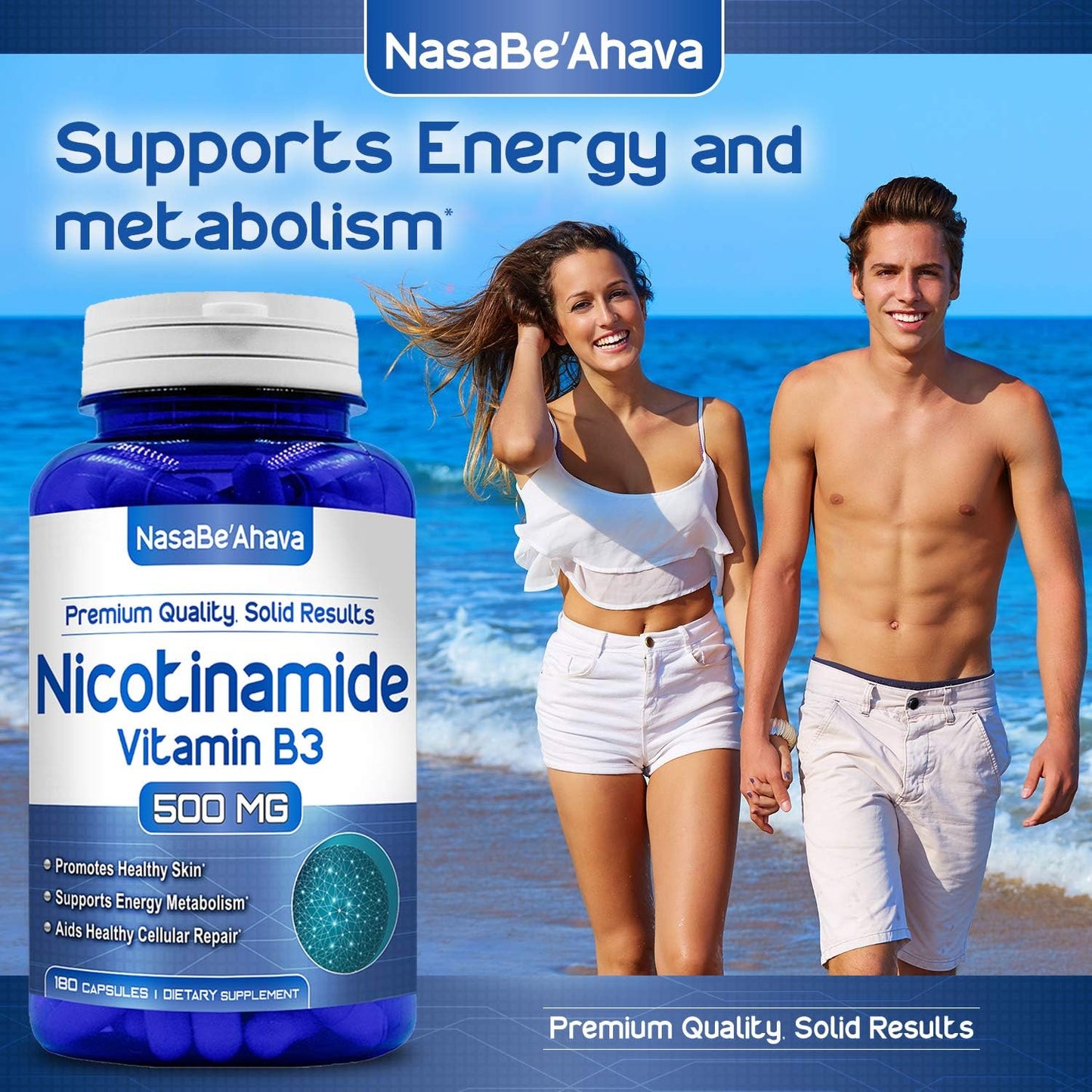 Nasabeahava Nicotinamide - 500 mg - 180 Capsules