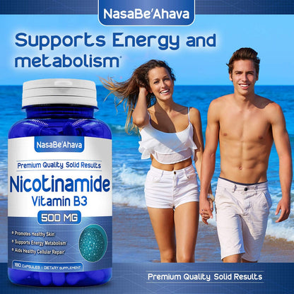 Nasabeahava Nicotinamide - 500 mg - 180 Capsules