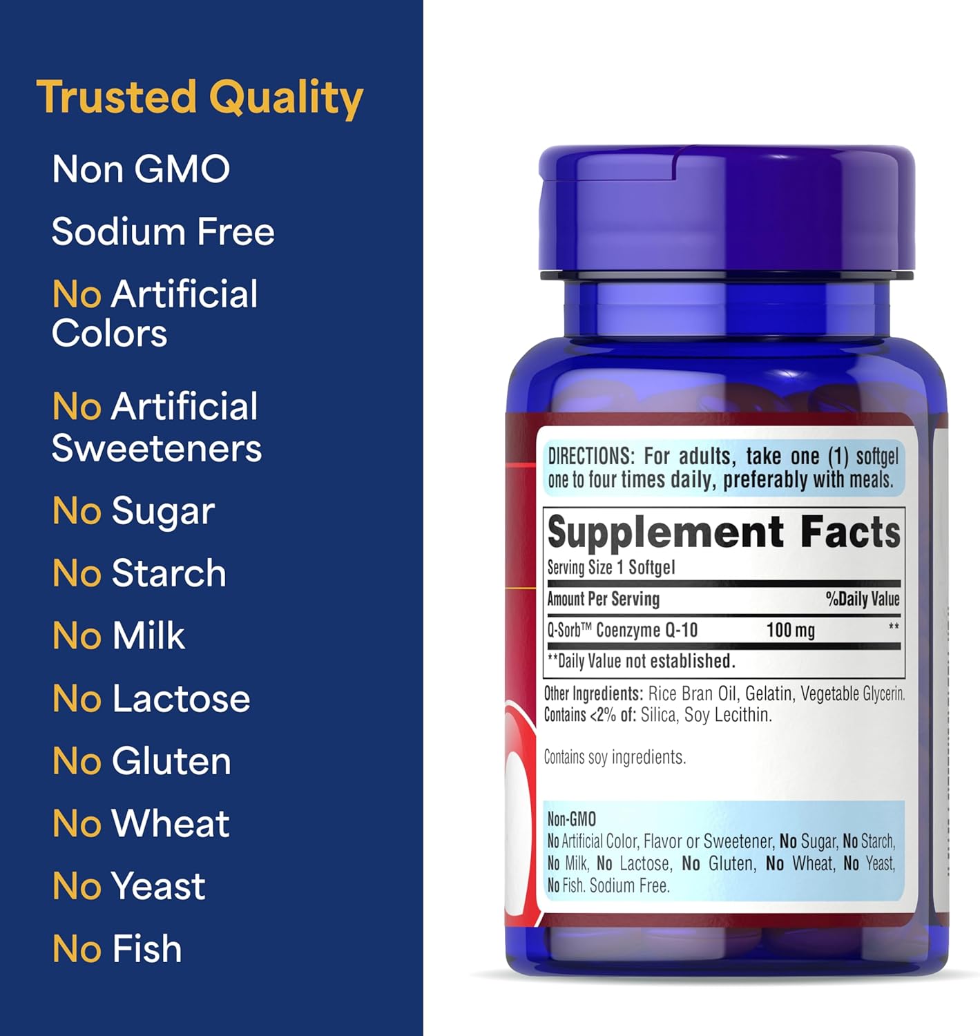 Puritan's Pride Q-Sorb CoQ10 100mg, 60 ct