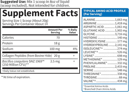 Garden of Life Grass Fed Collagen Peptides Powder, 14 servings