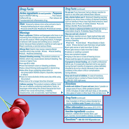 BC Powder Pain Reliever, Cherry Flavor, 24 Count