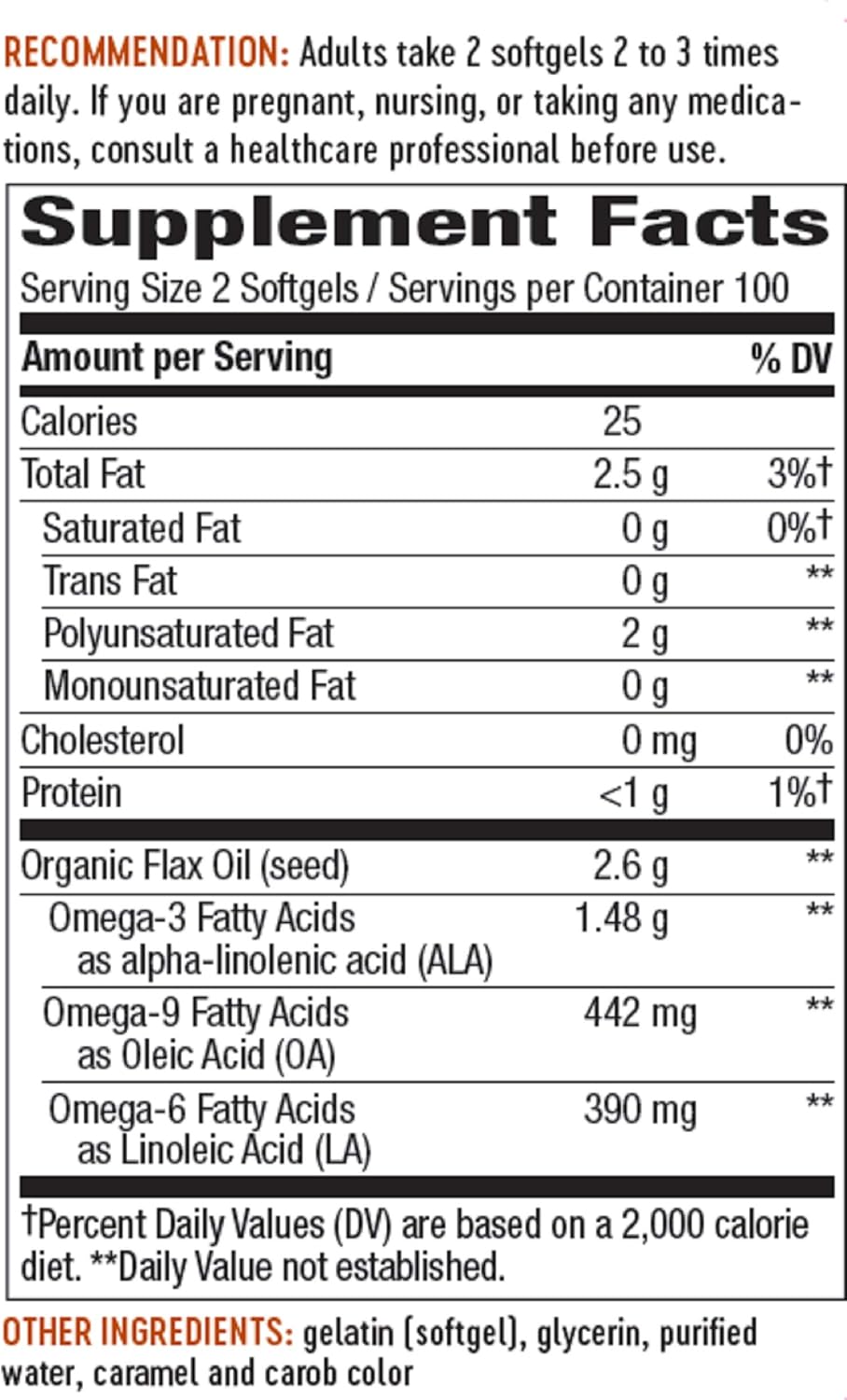 Nature's Way Flax Oil Max Strength Supports Heart Health, 200 Softgels