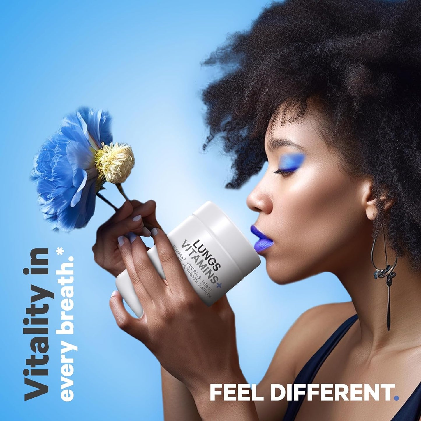 Lungs Vitamins, A, C, D, E, B6, Milk Thistle Lung Supplement, Zinc & Magnesium, Cordyceps, Reishi, Ginger, Peppermint Leaf Organic Herbs Cleanse, Breathing, Respiration - Non-GMO - 90 Capsules