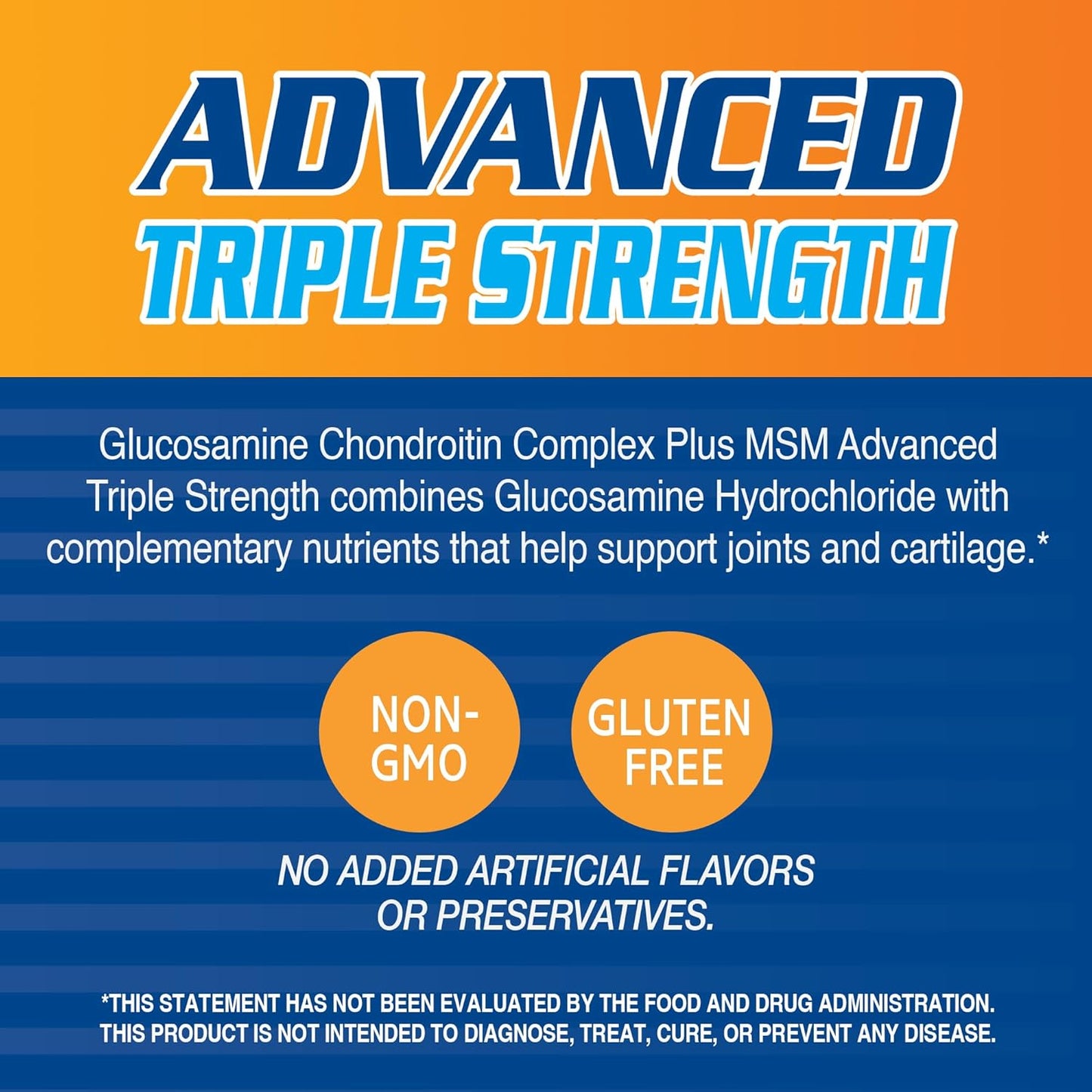21st Century Glucosamine Chondroitin Complex Plus MSM Advanced Triple Strength Tablets, 120 Count