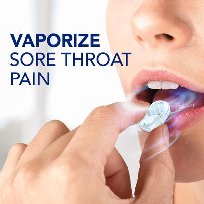 Vicks Vapocool Severe Medicated Sore Throat Drops, Menthol, Winterfrost Flavor, 45 Ct