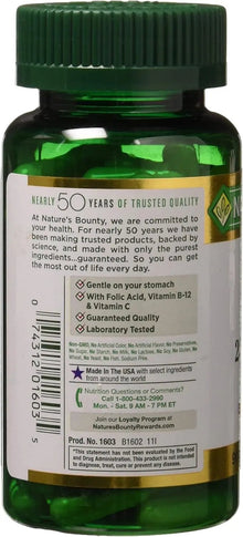 Nature's Bounty Gentle Iron 28 mg Capsules 90 Capsules Nature's Bounty