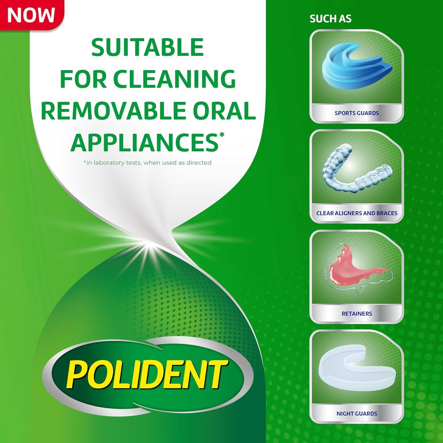 Polident Overnight Whitening Denture Cleanser Tablets - 84 Count