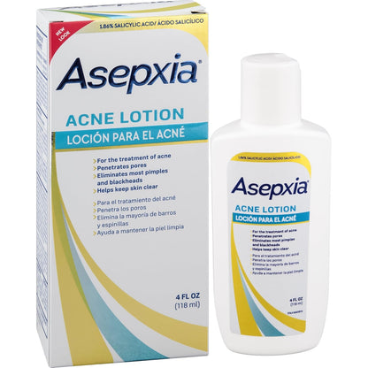 Asepxia Acne Lotion with Salicylic Acid, Pimples and Blackheads, 4 fl oz