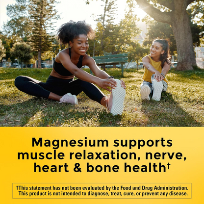 Nature Made High Absorption Magnesium Citrate 200 mg per serving, Dietary Supplement for Muscle, Nerve, Bone and Heart Support, 60 Gummies, 30 Day Supply