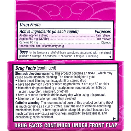 Pamprin Max Menstrual Pain Relief, Maximum Strength, Caplets, 24 ct.