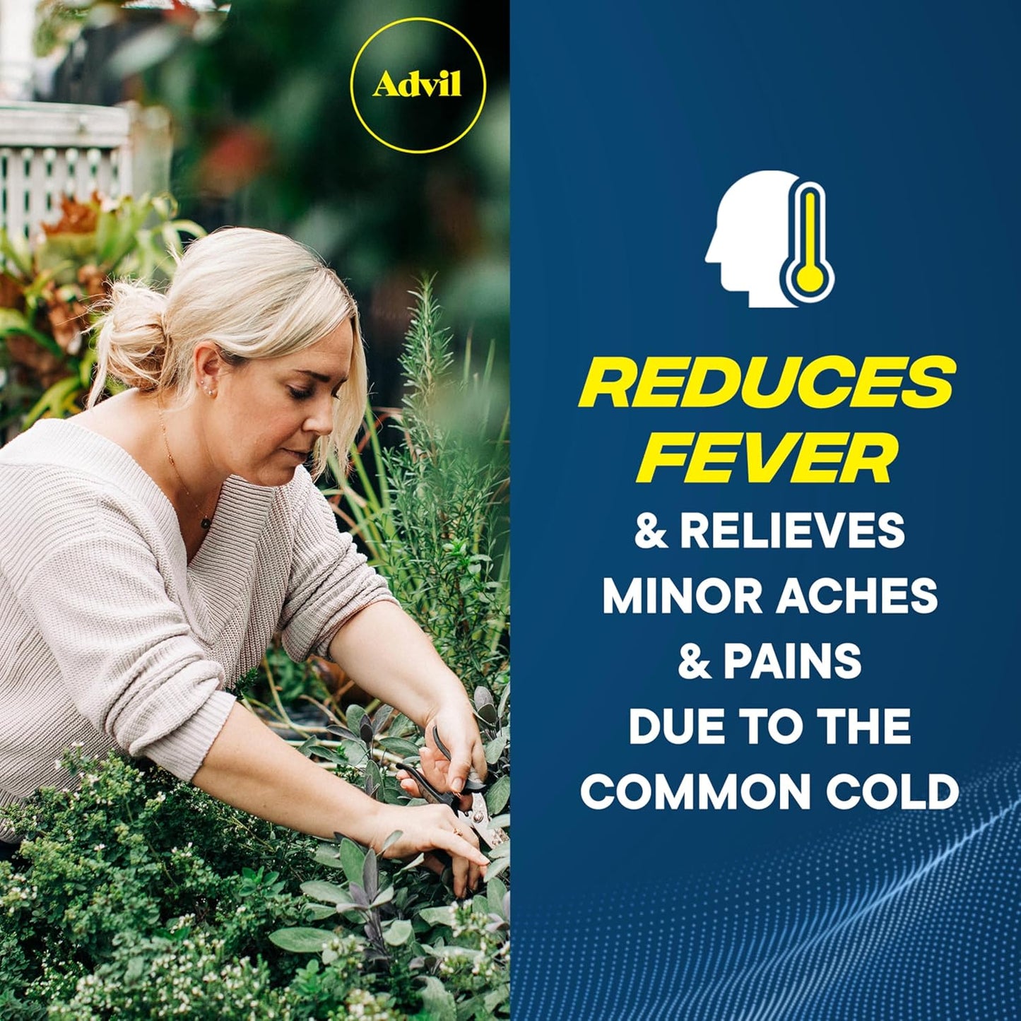 Advil Coated Caplets Pain Reliever and Fever Reducer Ibuprofen 200mg, 24 Count