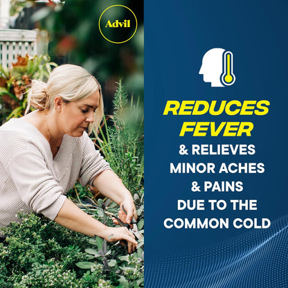 Advil Coated Caplets Pain Reliever and Fever Reducer Ibuprofen 200mg, 24 Count