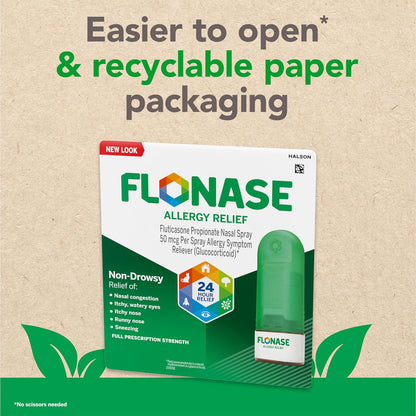 Flonase Children's Allergy Medicine for 24 Hour Relief Metered Nasal Spray, 72 Sprays