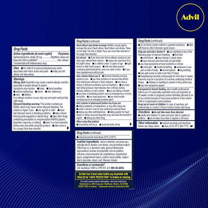 Advil PM Pain Reliever and Nighttime Sleep Aid, Ibuprofen Sleep Aid - 120 Coated Caplets