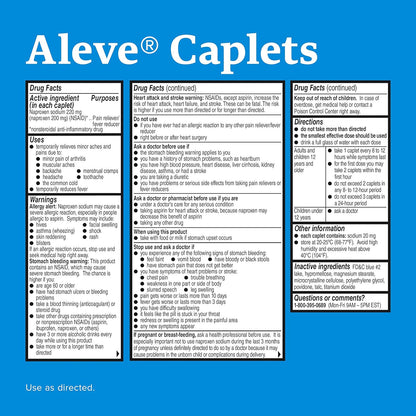 Aleve Soft Grip Arthritis Cap Pain Reliever/Fever Reducer Naproxen Sodium Caplets, 220 mg, 24 ct