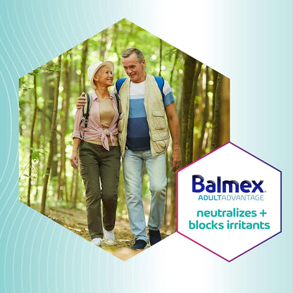 Balmex AdultAdvantage Bprotected Skin Relief Healing Cream, with Zinc Oxide Barrier Cream Protection + Skinshield Soothing Botanicals for Adult Incontinence, Adult Rash and Bed Sores, 3oz (Pack of 2)