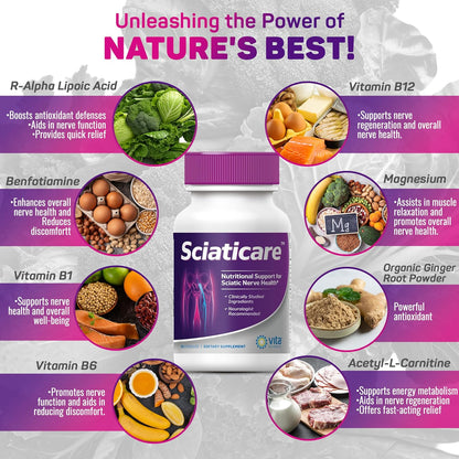 Vita Sciences Sciaticare Nerve Soothing Supplement - 60 capsules