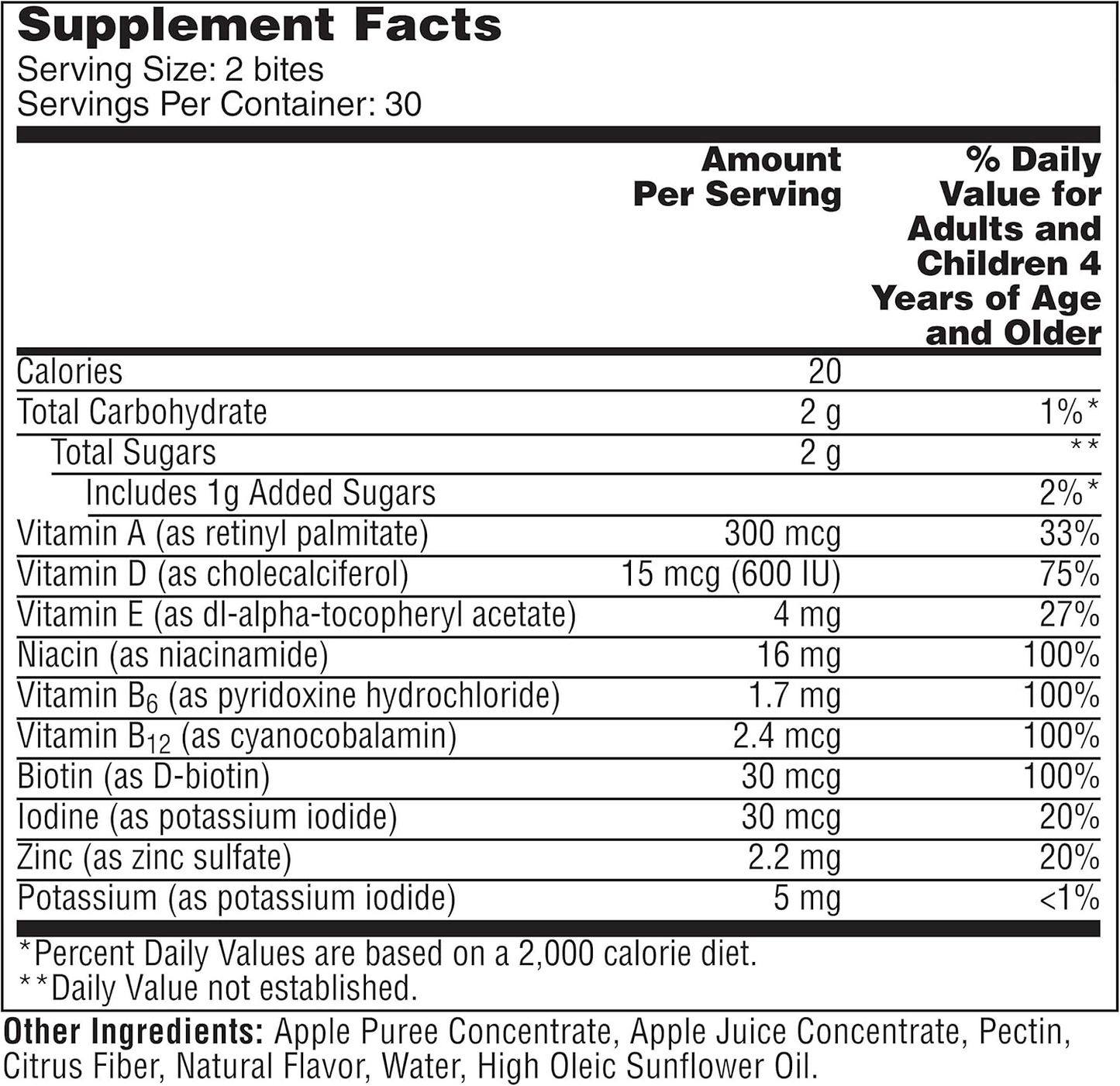 Flintstones Multivitamin Natural Fruit Bites Kids Vitamins: Vitamin D, Zinc, Vitamin B12, Biotin, Vitamin B6, A, E, 60 Ct