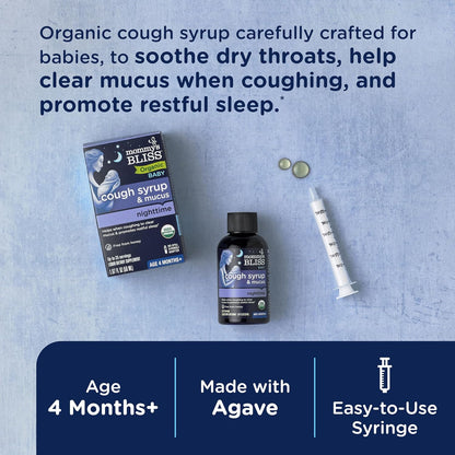 Mommy's Bliss Organic Baby Cough Syrup & Mucus Night Time, 1.67 fl oz