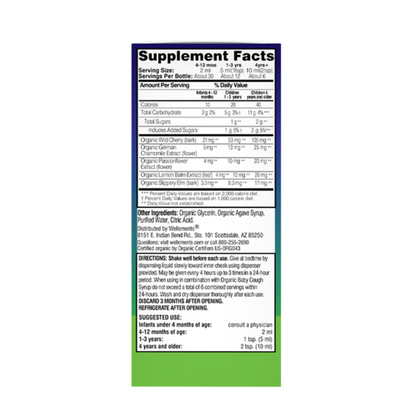 Wellements Organic Night Time Baby Cough & Mucus Syrup, 2 fl. Oz.