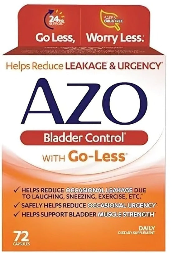 AZO Bladder Control with Go-Less Daily Supplement - 72 Capsules AZO