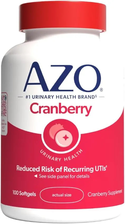 AZO Cranberry Urinary Tract Health Dietary Supplement, Sugar Free, 100 Count