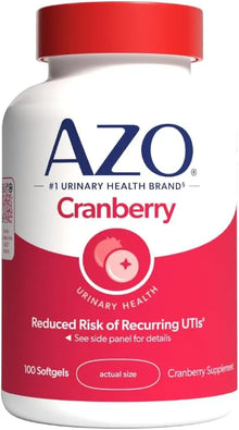 AZO Cranberry Urinary Tract Health Dietary Supplement, Sugar Free, 100 Count