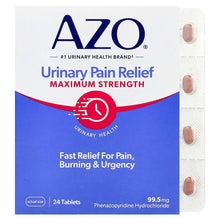 AZO Urinary Pain Relief Maximum Strength, 99.5mg, 24 Tablets