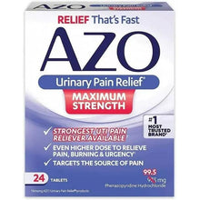 AZO Urinary Pain Relief Maximum Strength,
99.5mg, 24 Tablets