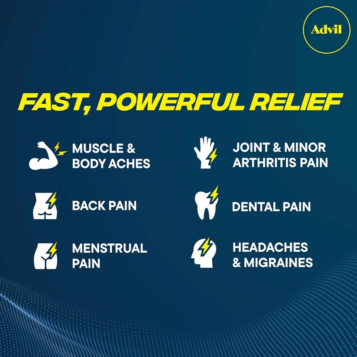 Advil Dual Action Pain Relievers Coated Caplets, 125 mg Ibuprofen and 250 mg Acetaminophen, 18 Count