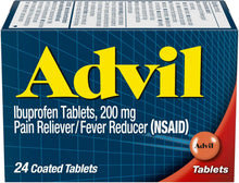 Advil Coated Caplets Pain Reliever and Fever Reducer Ibuprofen 200mg, 24 Count