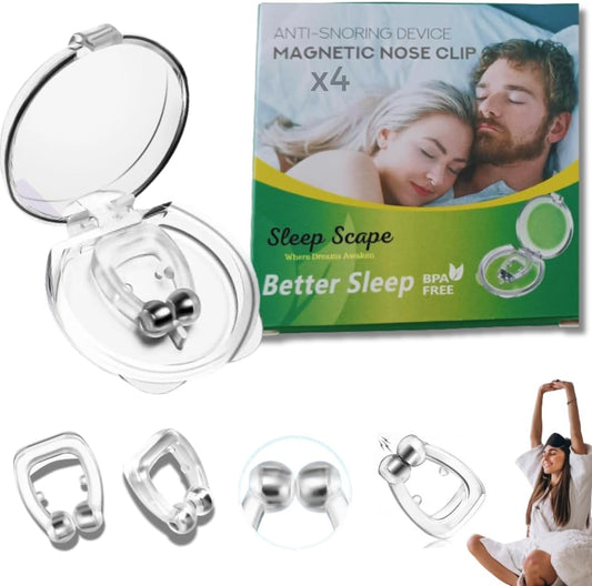 Anti Snoring Devices, Snore Stopper with
Adjustable Magnet, Silicone Nose Clip Stop
Snoring, 4 count
