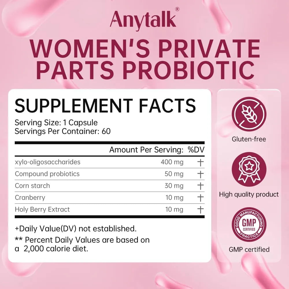 Anytalk Vaginal Probiotics for Women - 60 capsules