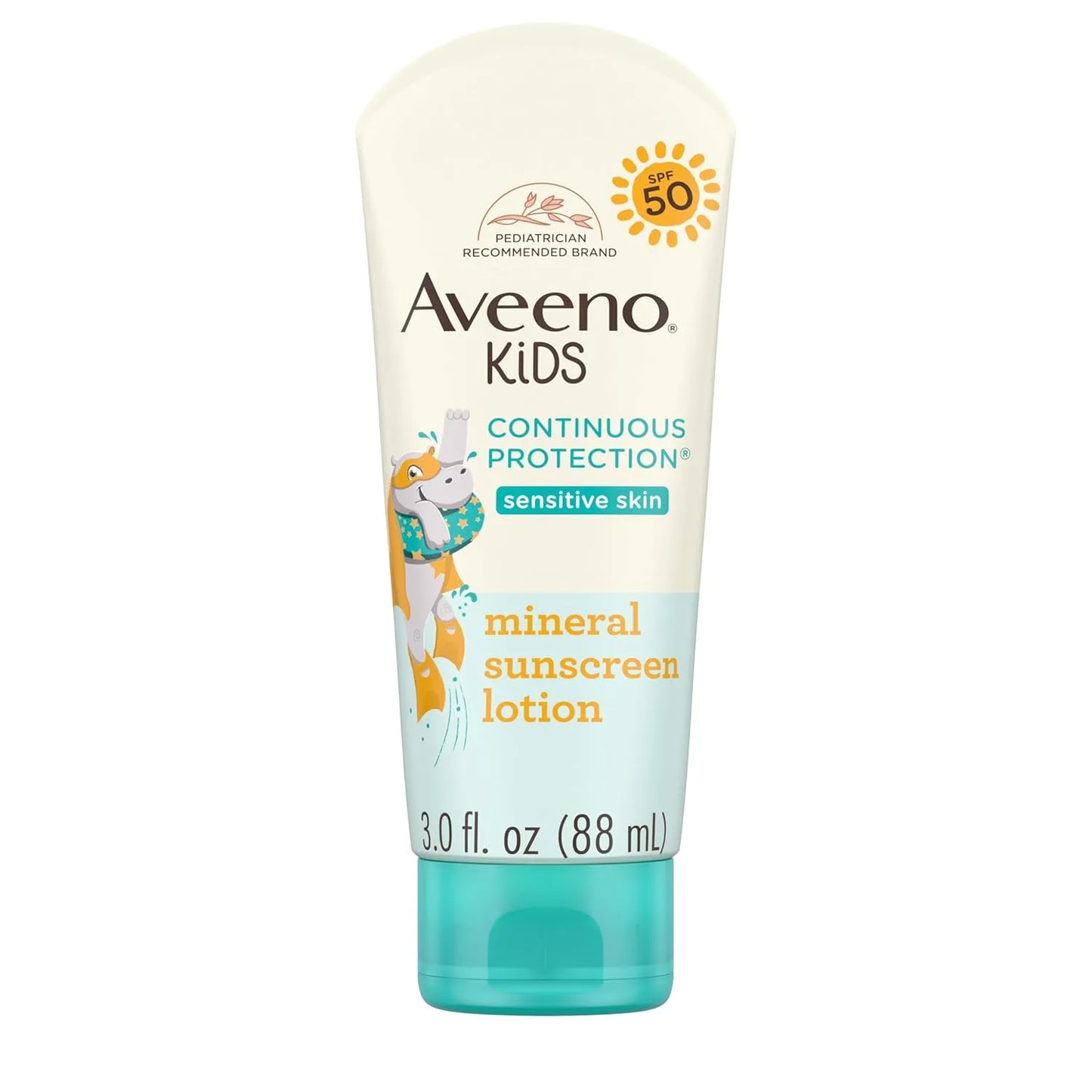 Aveeno Kids Continuous Protection Zinc Oxide Mineral Sunscreen Lotion, 3 fl. oz