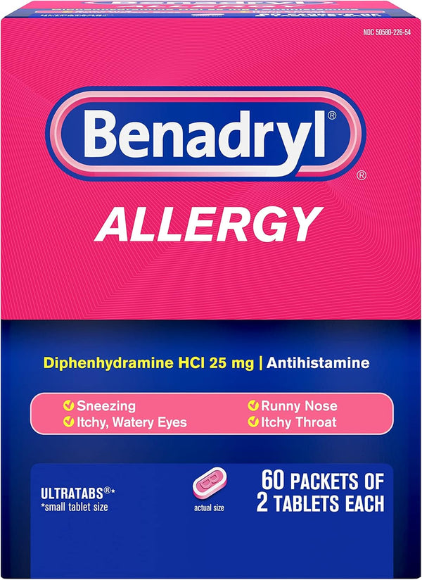 Benadryl Allergy ULTRATAB 60X2 DISPENSIT