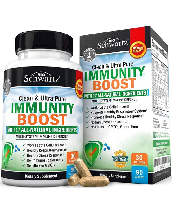 BioSchwartz Immune Support Supplement with Vitamin C - Natural Immune Defense Antioxidant Vitamins by BioSchwartz, 90 Capsules
