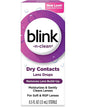 Blink-N-Clean Lens Drops 2 Pack Blink Eye Drops for Contact Lenses, 15 ml (Total 30 ml) Cleans & Moisturizes for Soft & RGP Lens Wearers
