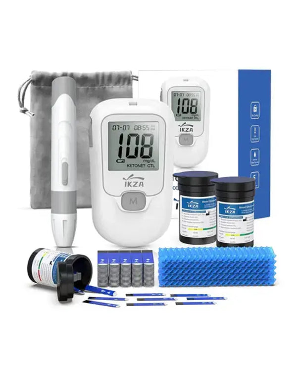 COLEBY Blood Glucose Monitor Kit G-666B, Blood Sugar Test Kit with Lancing Device, 100 Test Strips and 100 Lancets, Smart Diabetes Testing Kit, Portable Diabetic Glucometer, Glucose Meter for Home Use
