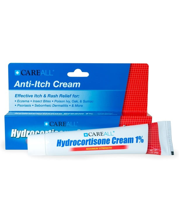 CareAll Hydrocortisone 1%, 1oz Tube, Maximum
Strength Anti-Itch Cream