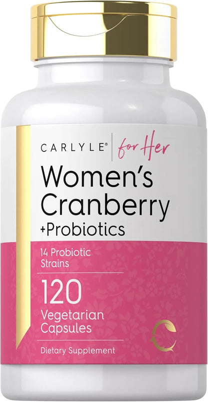 Carlyle Women's Cranberry Plus Probiotics 120 Capsules