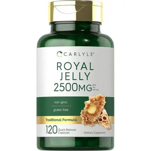 Carlyle Royal Jelly Capsule | 2500mg | 120 Count | Non-GMO and Gluten Free Formula | Traditional Supplement
