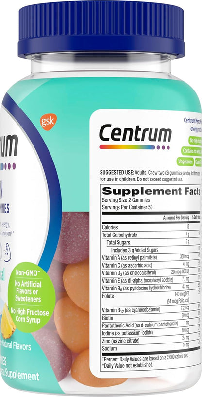 Centrum Men's Multivitamin Gummies, 100 Count