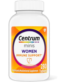 Centrum Minis Women's Daily Multivitamin for Immune Support with Zinc and Vitamin C, 280 Mini Tablets, 140 Day Supply
