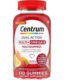 Centrum MultiGummies Multi+ Omega 3 Dual Action - 110 Count
