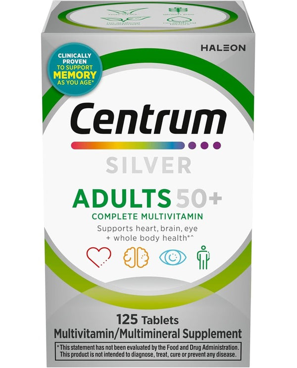 Centrum Silver Adults 50+ Multivitamin Tablet 125
ct
