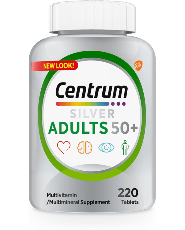 Centrum Silver Multivitamin for Adults 50+, Gluten Free, Non-GMO, Supports Memory and Cognition
