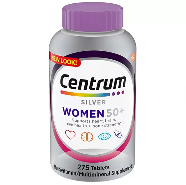 Centrum Silver Women's Multivitamin for Women 50 Plus, Multivitamin/Multimineral Supplement with Vitamin D3, B Vitamins, Calcium and Antioxidants
