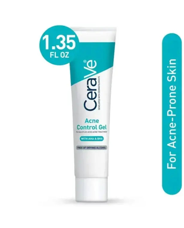 CeraVe Salicylic Acid Acne Control Gel Treatment, Acne Treatment for Face, 1.35 fl oz.
