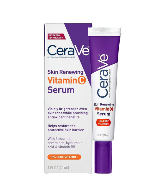CeraVe Vitamin C Serum with Hyaluronic Acid | Skin Brightening Serum for Face with 10% Pure Vitamin C | Fragrance Free | 1 Fl. Oz
